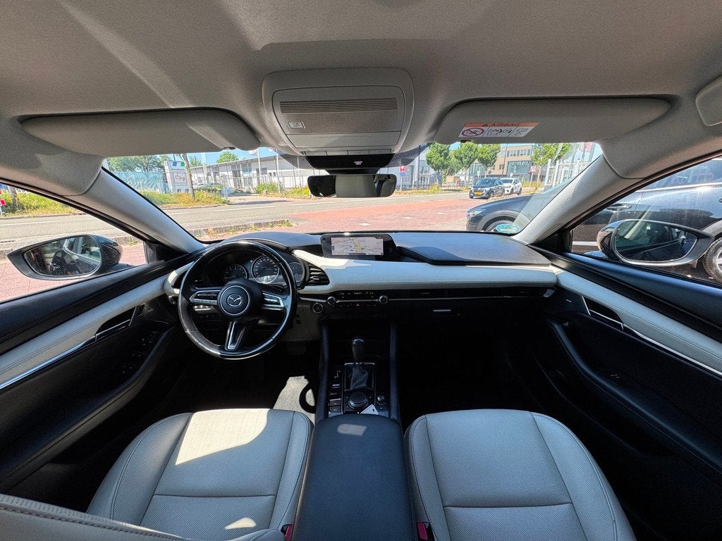 Mazda 3 2.0 e-SkyActiv-X M Hybrid 180 Luxury AUT|NAV|ACC|NAP, Auto's, Mazda, 4 cilinders, Blauw, Bedrijf, 19 km/l