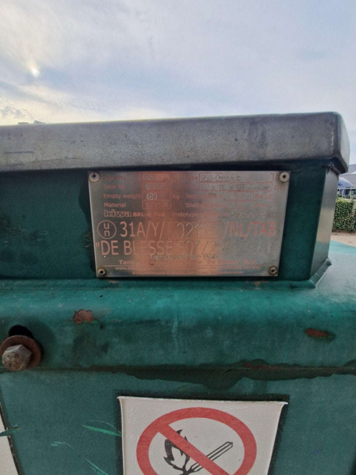 mobiele brandstoftank, Ophalen, Gebruikt