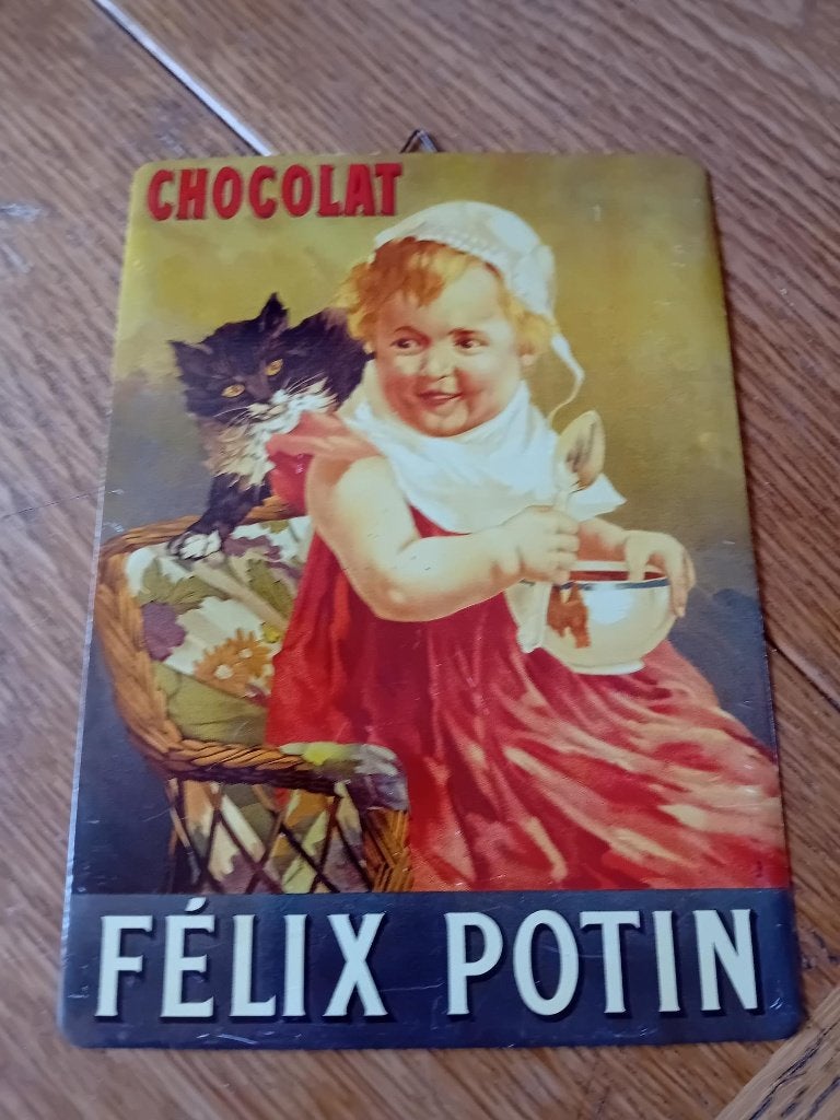 Félix Potin Chocolat blikken ansichtkaart 2002 21x15cm, Ophalen of Verzenden, Voor 1920, Ongelopen
