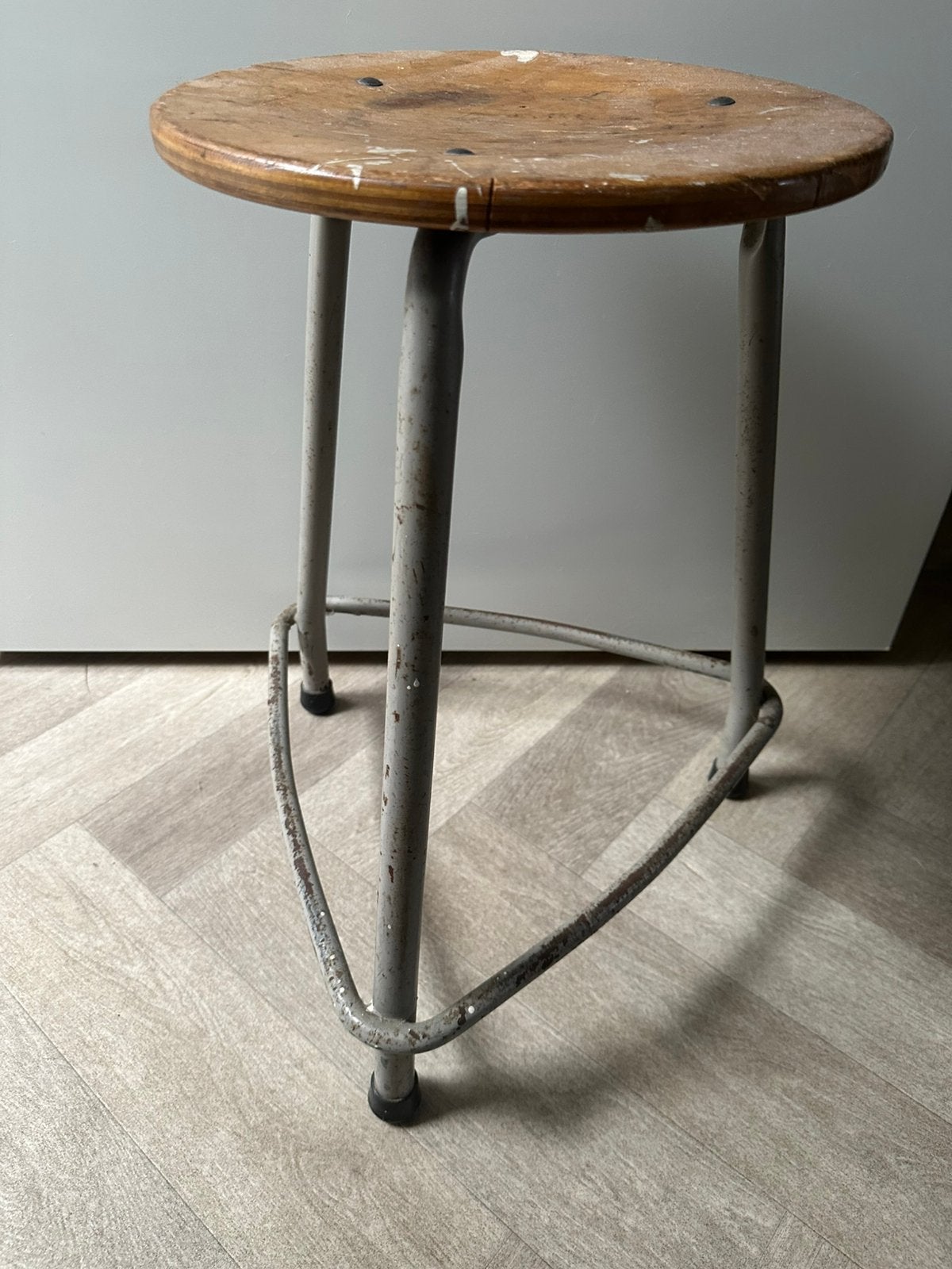 Vintage industriële kruk, Huis en Inrichting, Ophalen, Gebruikt, IJzer