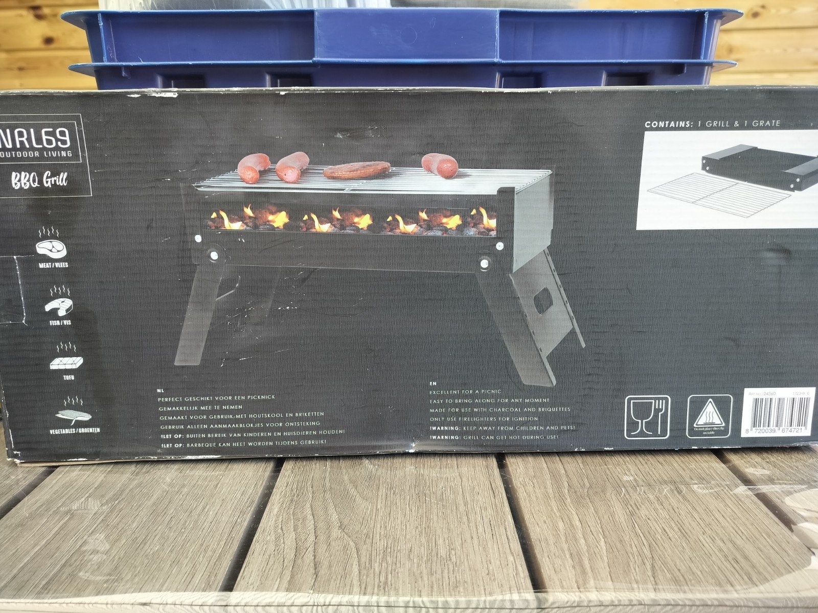Draagbare barbecue voor picknicks en buitenactiviteiten, Ophalen, Nieuw