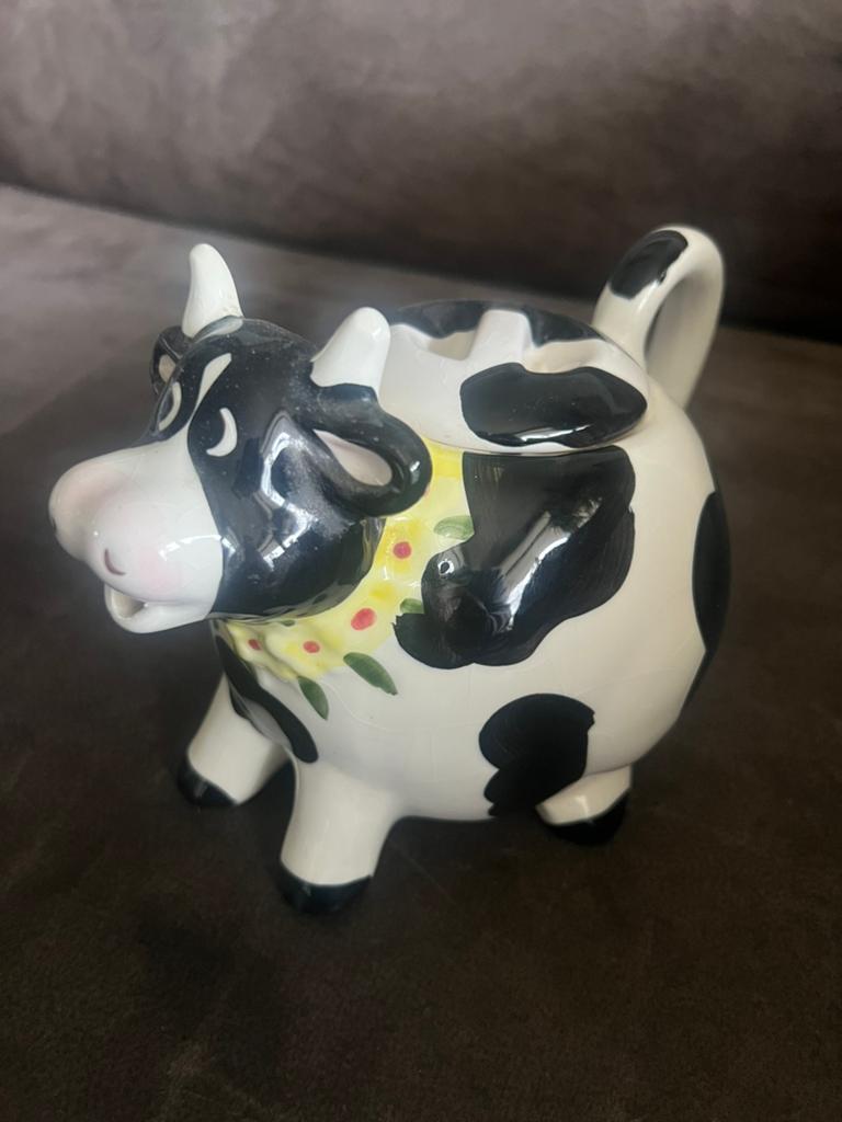 Vintage Keramieken Theepot Koe., Keramiek, Overige typen, Ophalen of Verzenden, Zo goed als nieuw
