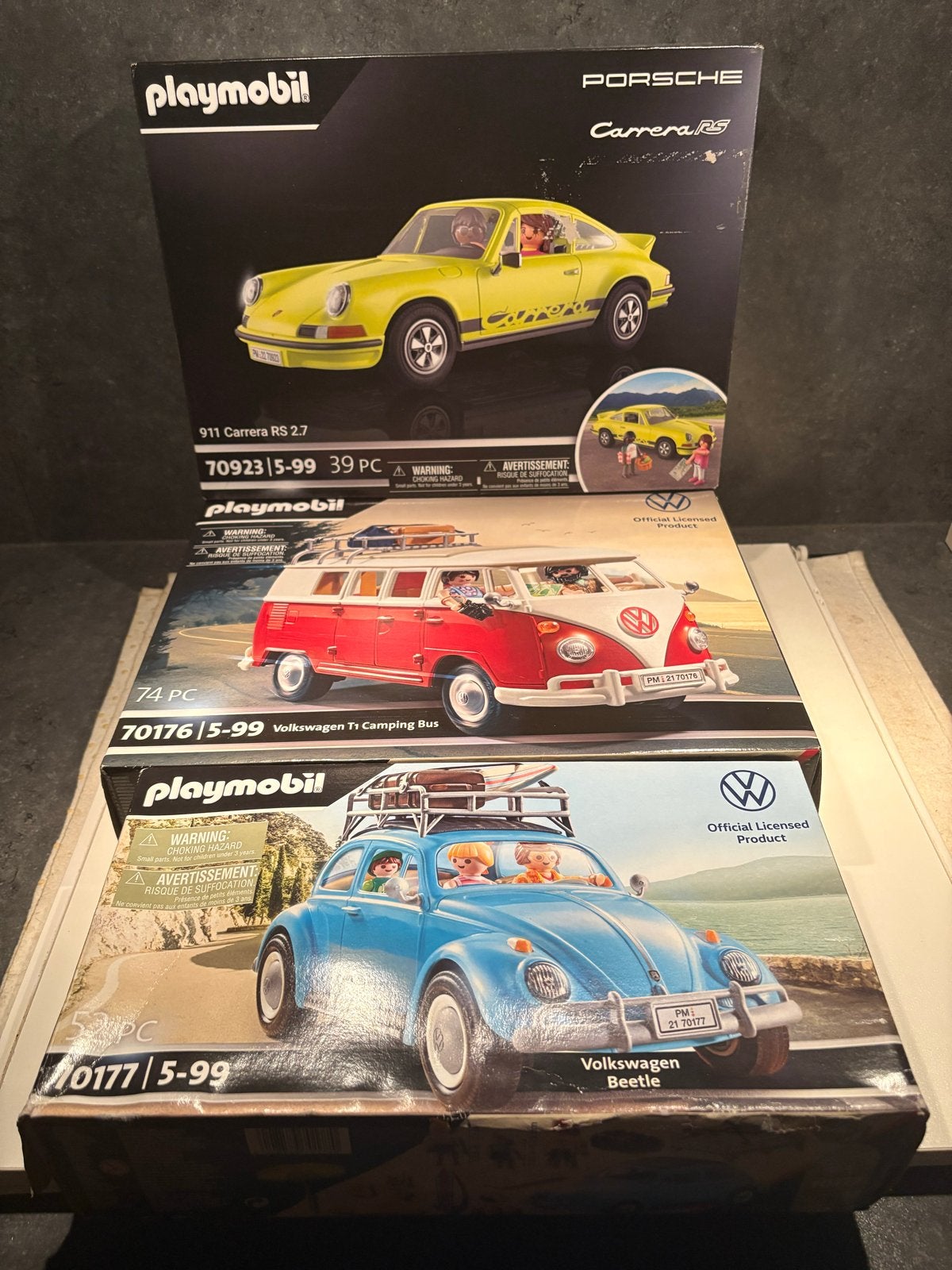 Playmobil Volkswagen Kever, T1 Bus & Porsche 911 Carrera RS, Ophalen of Verzenden, Nieuw