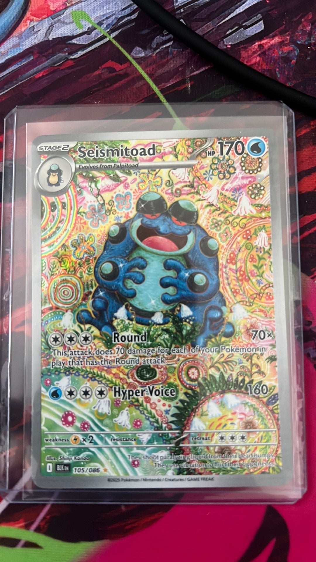 Seismitoad (BLK 105) Pokémon, Hobby en Vrije tijd, Ophalen of Verzenden, Nieuw, Losse kaart