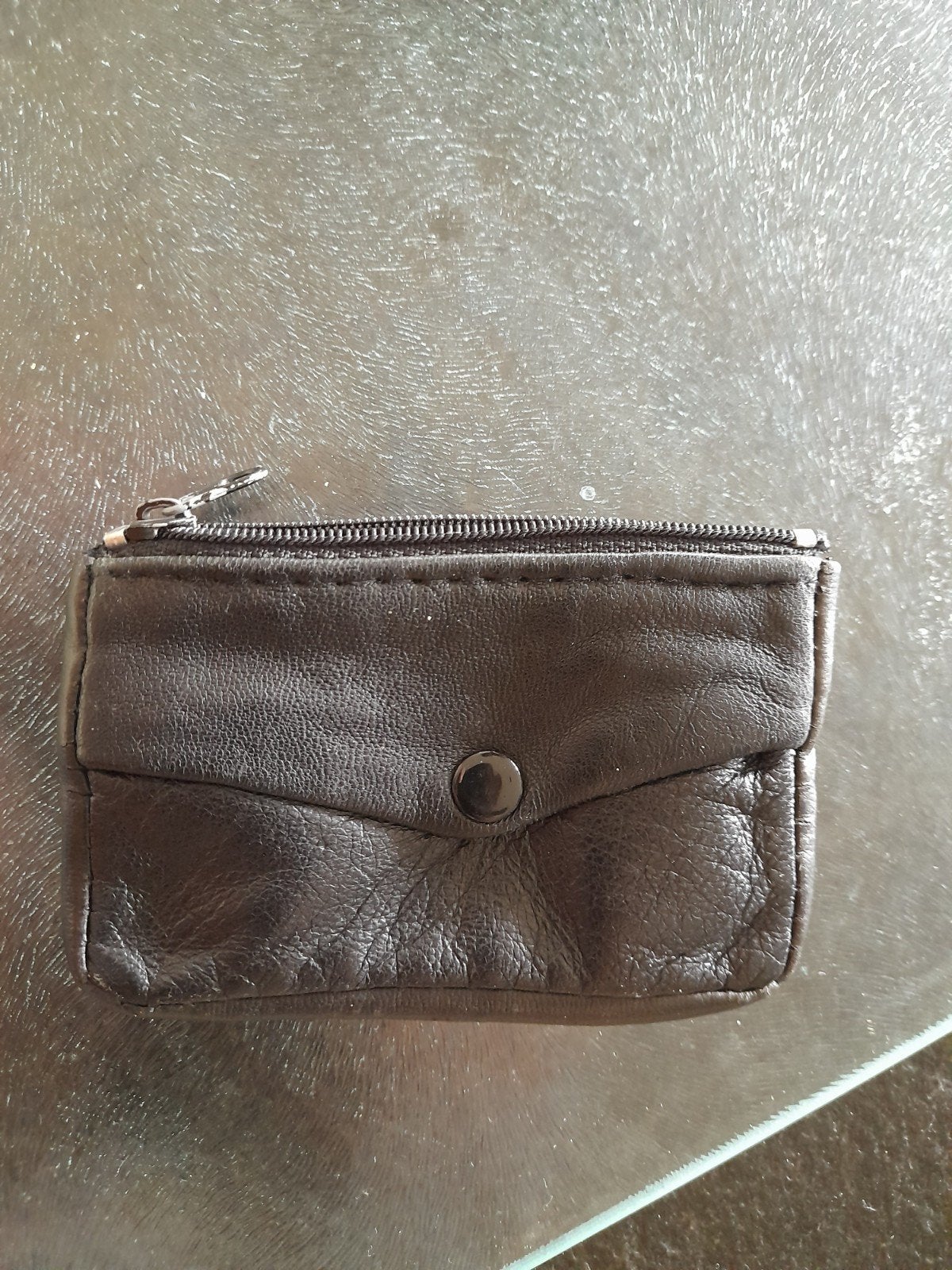 zwart lederen sleutelhanger/Portomonnee, Sieraden, Tassen en Uiterlijk, Portemonnees, Zo goed als nieuw, Overige merken, Zwart