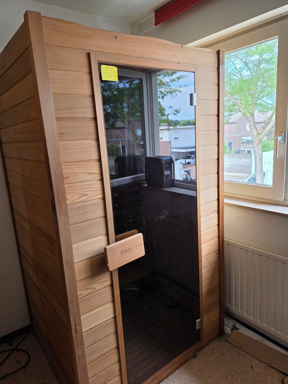 Infrarood sauna met ingebouwde radio en bedieningspaneel, Sport en Fitness, Ophalen, Gebruikt, Infrarood, Complete sauna