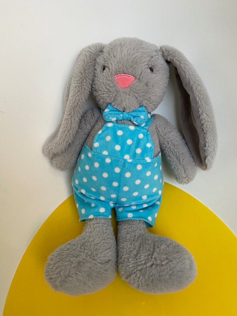 K2228 zeeman konijn roze in blauw pakje, Ophalen of Verzenden, Zo goed als nieuw, Konijn