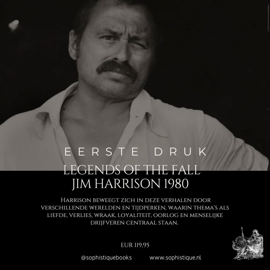 Eerste druk Legends of the fall Jim Harrison 1980, Ophalen of Verzenden, Zo goed als nieuw