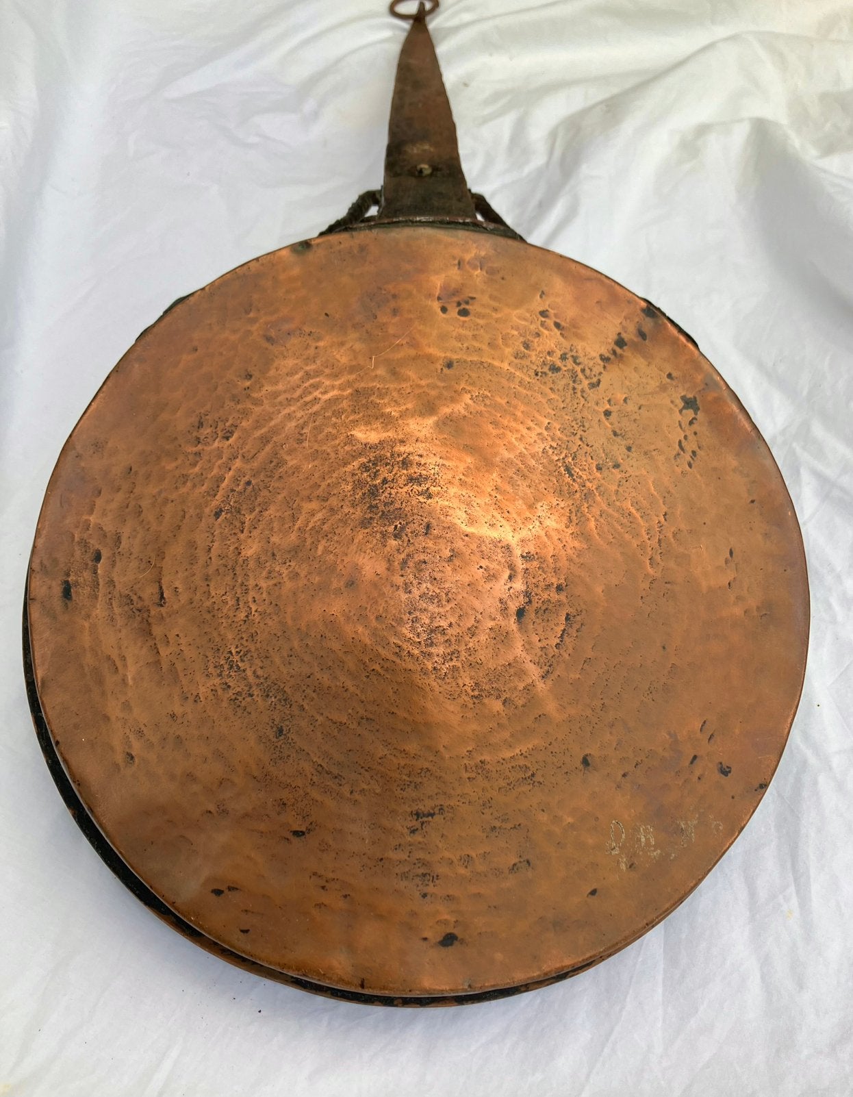 Antieke Spaanse Koperen Pan met Lange Steel 19e Eeuw Koper, Ophalen of Verzenden, Koper