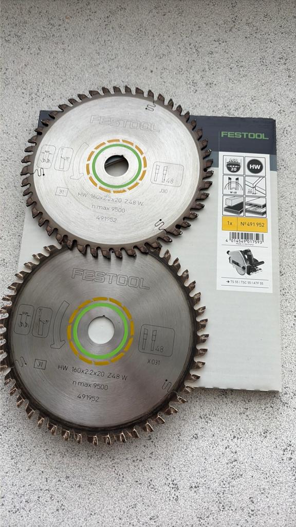Festool zaagbladen, Ophalen, Gebruikt