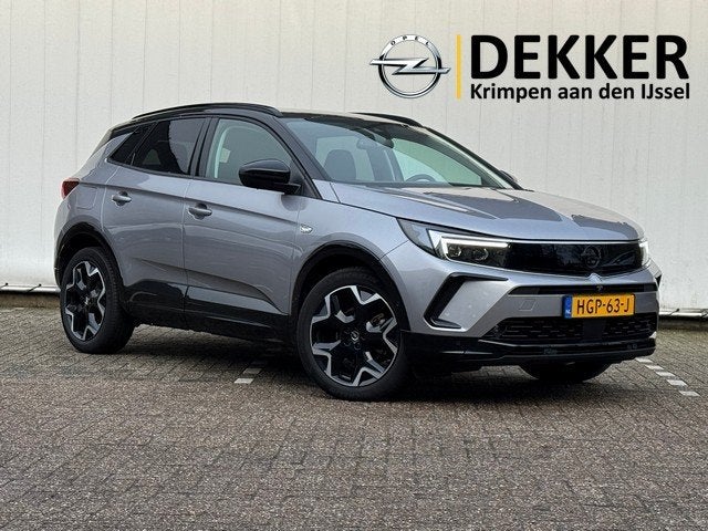 Opel Grandland 1.2 Turbo Ultimate met Leer, Navi/Camera, LED, Auto's, Opel, 12 maanden, Gebruikt, 1199 cc, Wit