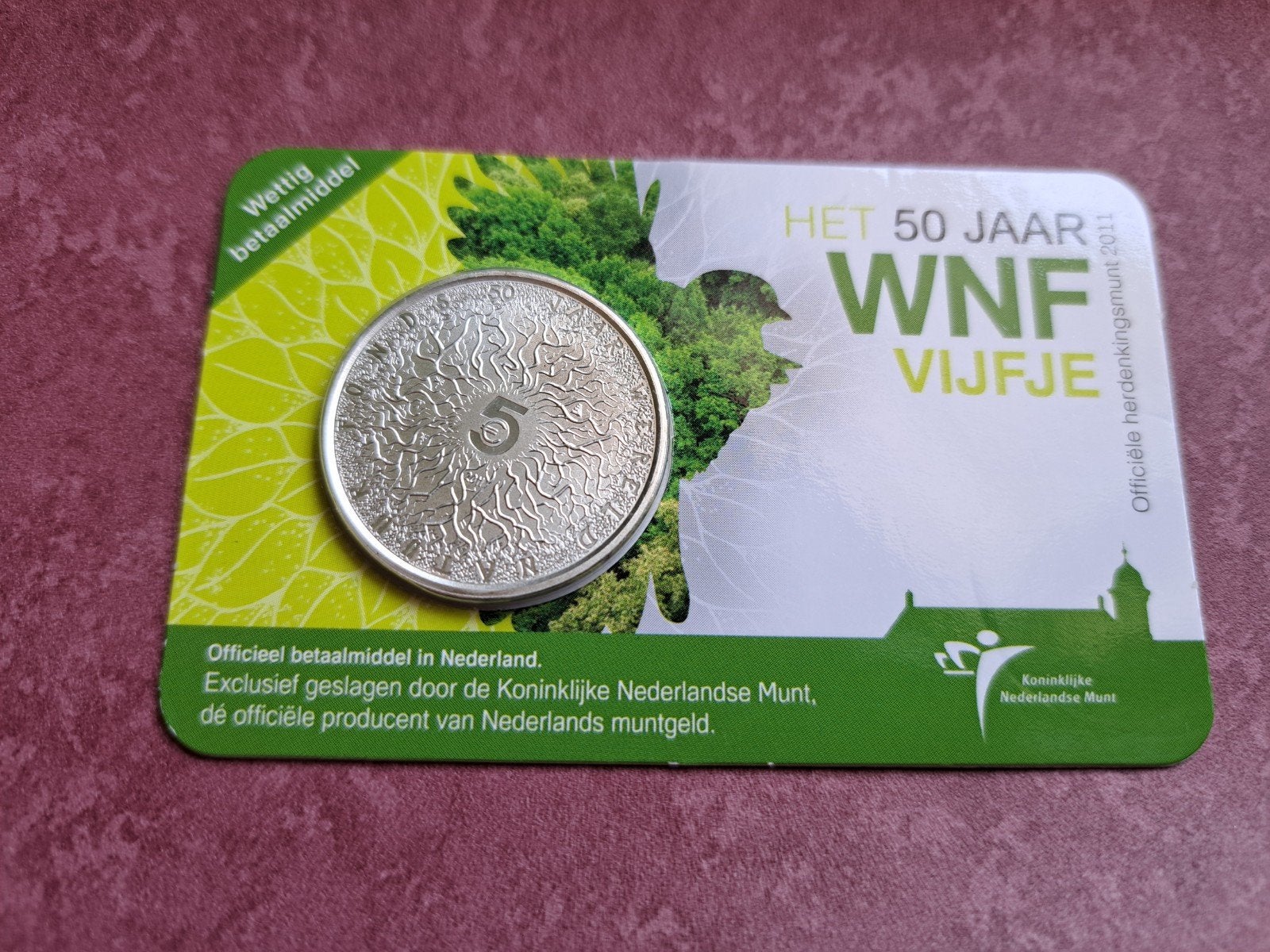 5 euro coincard 2011 WNF Vijfje, Ophalen of Verzenden, Koningin Beatrix, Euro's