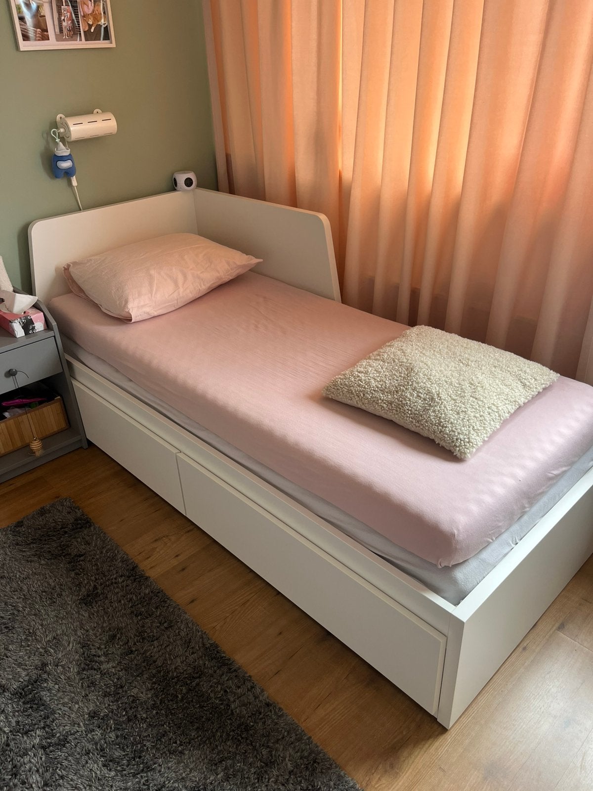 Bed ikea, 1/2 persoons, Ophalen, Eenpersoons, 75 tot 100 cm, Zo goed als nieuw