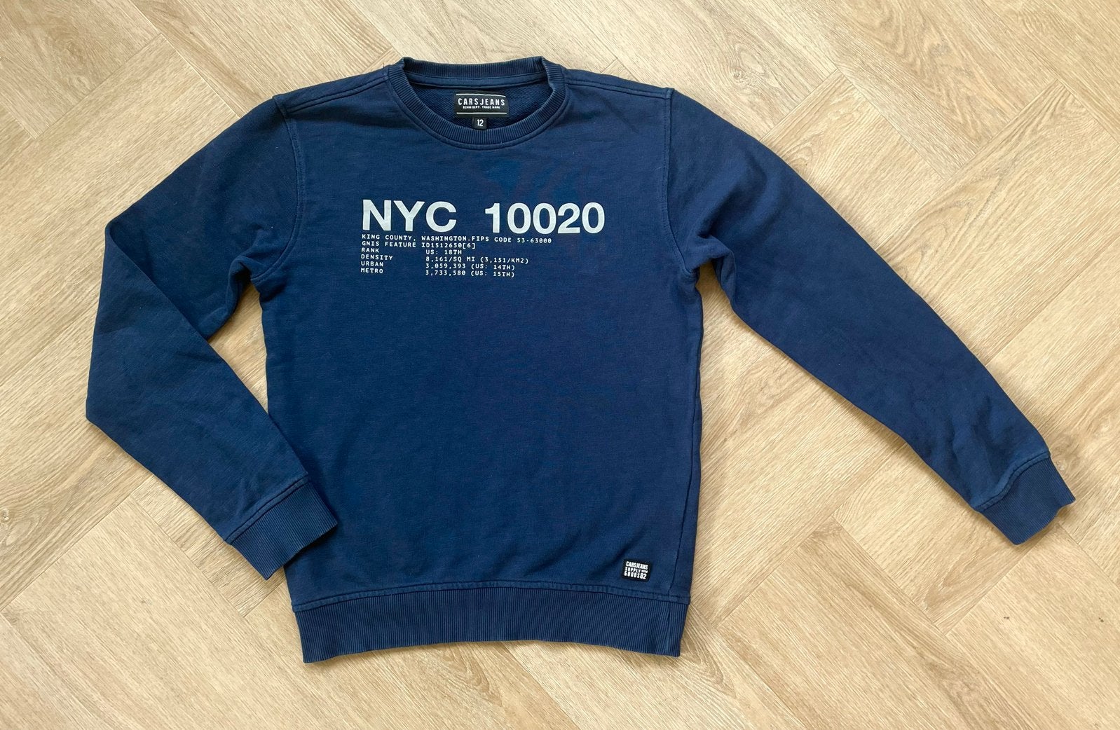 Cars Jeans Jongens Sweater NYC 10020 Maat 12, Verzenden, Zo goed als nieuw, Jongen, Trui of Vest