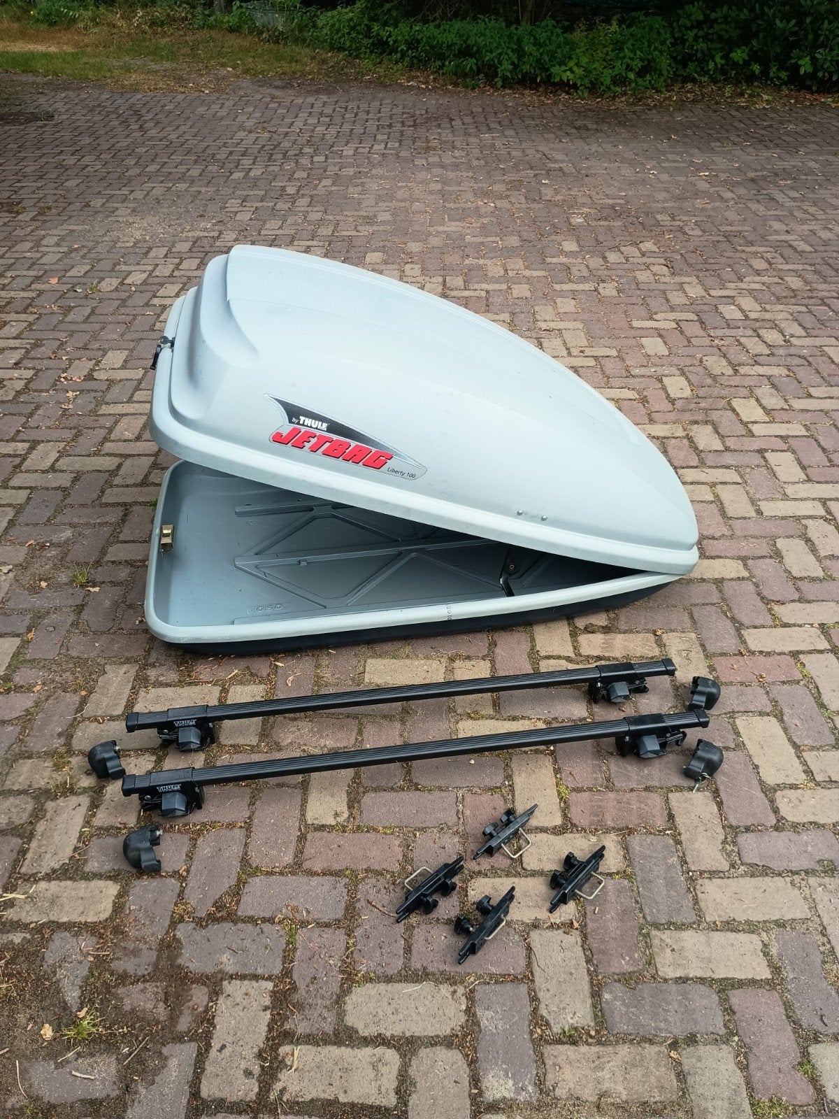 Thule Jetbag Liberty 100 dakkoffer met dakdragers, Auto diversen, Dakkoffers, Ophalen, Gebruikt