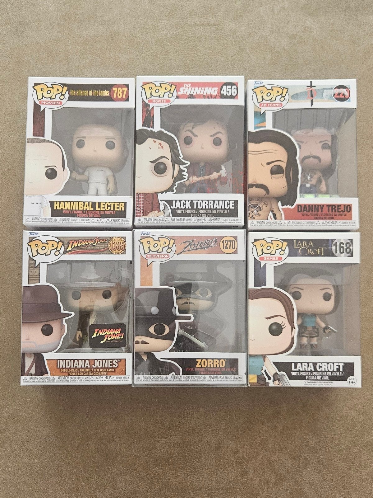 Funko Pop Trejo - Shining - Lecter - Indiana - Zoro - Croft, Ophalen of Verzenden