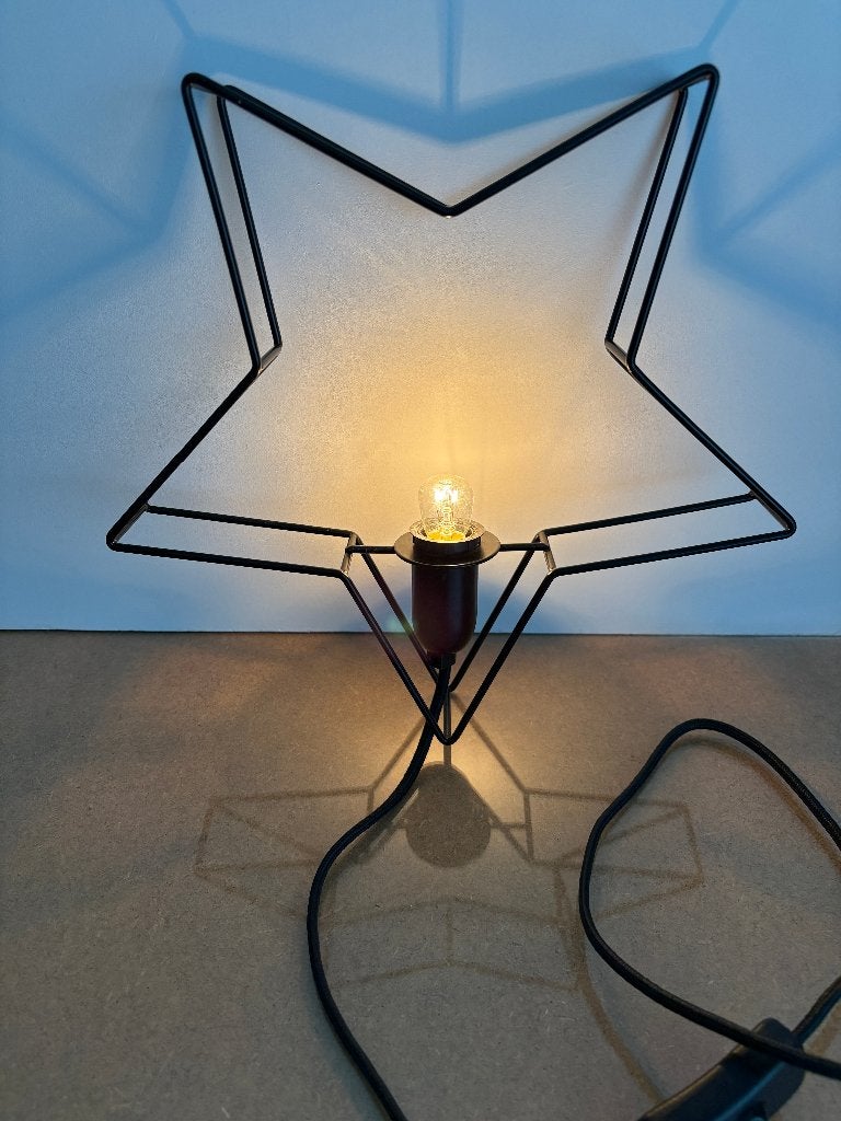 Zwarte ster lampen 2 stuks, Ophalen of Verzenden, Zo goed als nieuw, Lamp