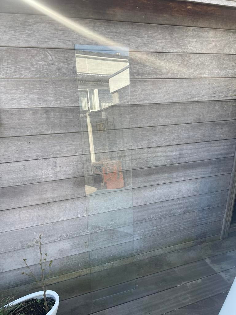 Glasplaat rondom geslepen., Ophalen, Gebruikt, Glas, 150 tot 200 cm