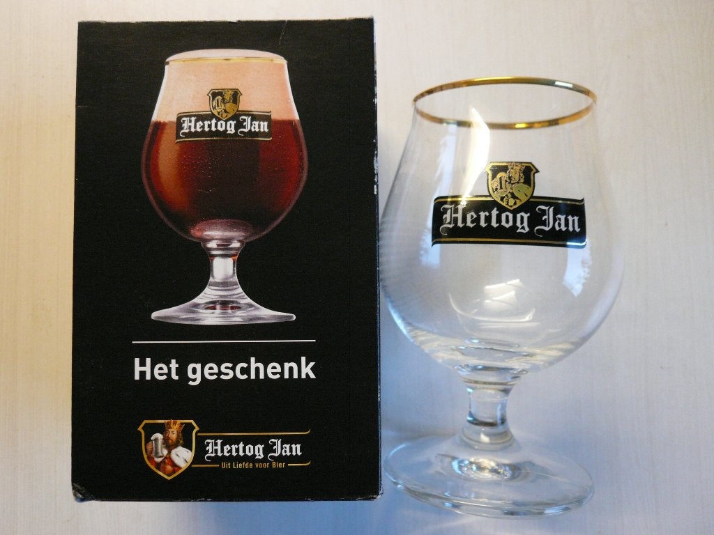 Hertog Jan glas Bockbier nieuw in doos ARCENER Het Geschenk, Verzamelen, Biermerken, Ophalen of Verzenden, Nieuw, Glas of Glazen