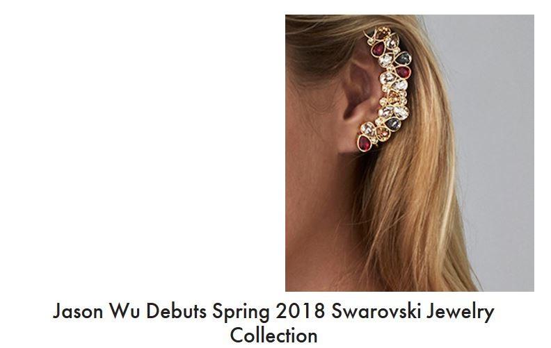 Verguld Oorsieraad Mozaïek Atelier Swarovski by Jason Wu, Sieraden, Tassen en Uiterlijk, Antieke sieraden, Ophalen of Verzenden