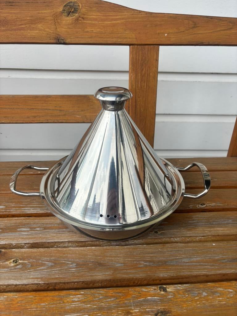Kadirelli luxury rvs tajine pan alle warmtebronnen ø 25 cm, Ophalen, Rvs