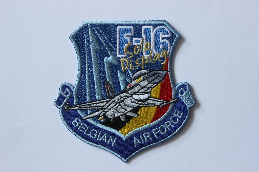 patch  f-16  solo display  belgian air  force  2010, Verzenden, Zo goed als nieuw, Patch, Badge of Embleem