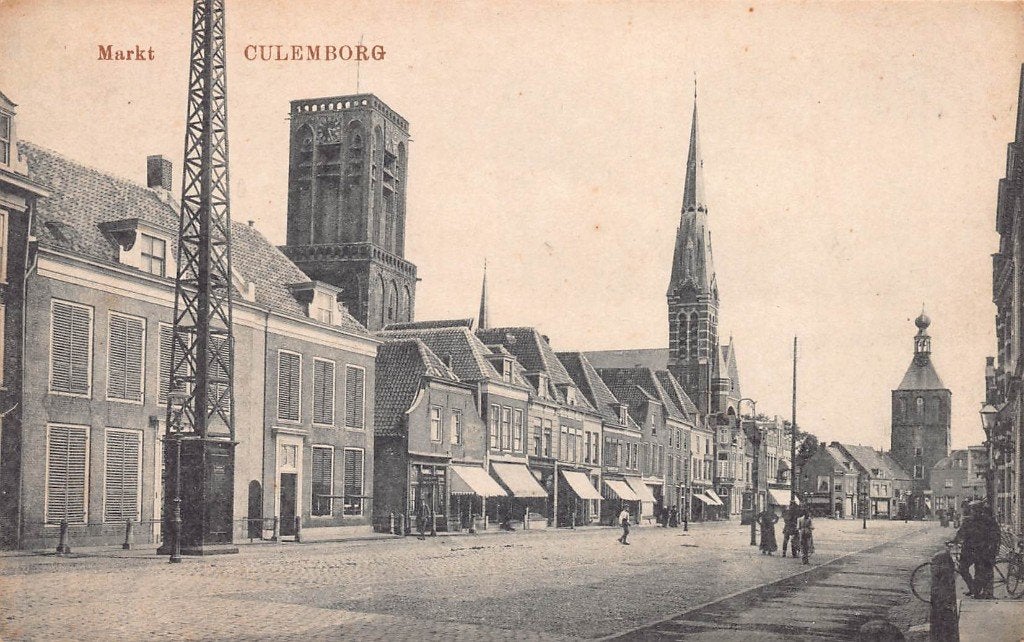 042 Culemborg - Markt, Ophalen of Verzenden, 1920 tot 1940, Ongelopen, Gelderland