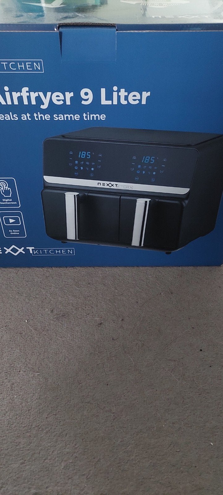 Nieuwe Nexxt Kitchen Dual Airfryer 9 Liter - Nog in plastic!, Ophalen, Nieuw, Airfryer, 1500 gram of meer