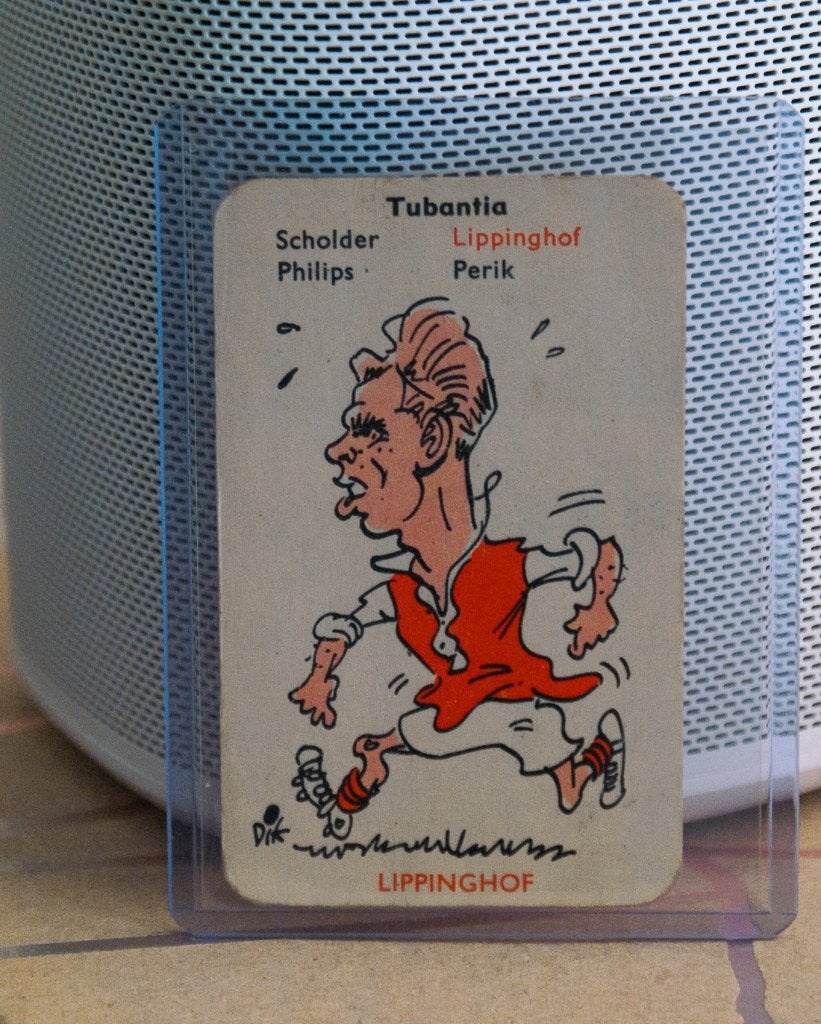 Lippinghof, Tubantia - DB 1e Divisie kwartet 1958, Ophalen of Verzenden, Gebruikt, Overige binnenlandse clubs, Poster, Plaatje of Sticker