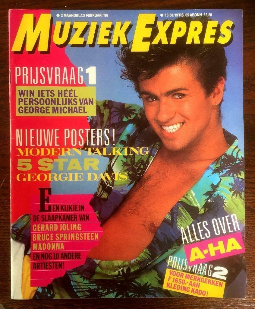 Muziek Expres februari 1986 Modern Talking middenposter, Verzamelen, Ophalen of Verzenden, 1980 tot heden, Tijdschrift