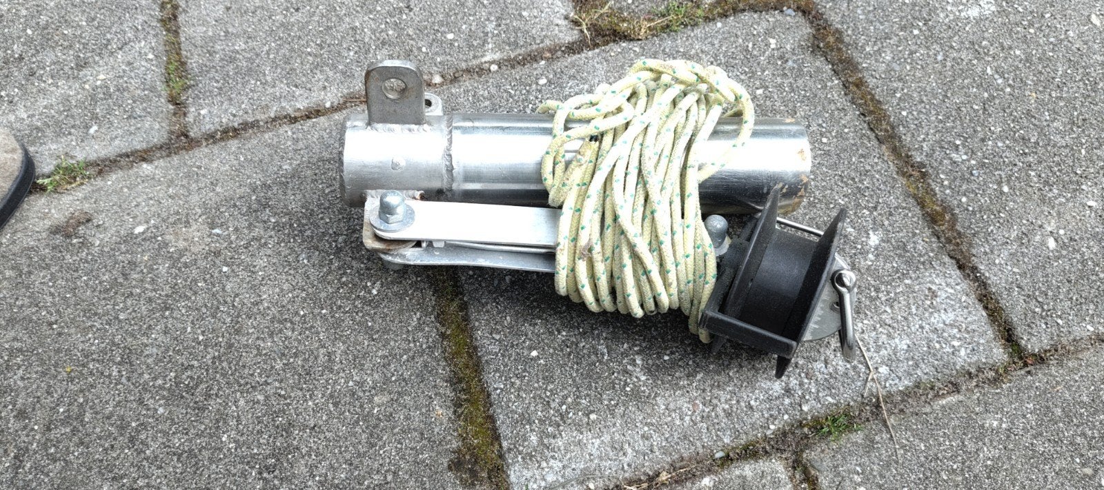 Aluminium boegspriet met katrol en lijn, Ophalen of Verzenden, Minder dan 15 m²