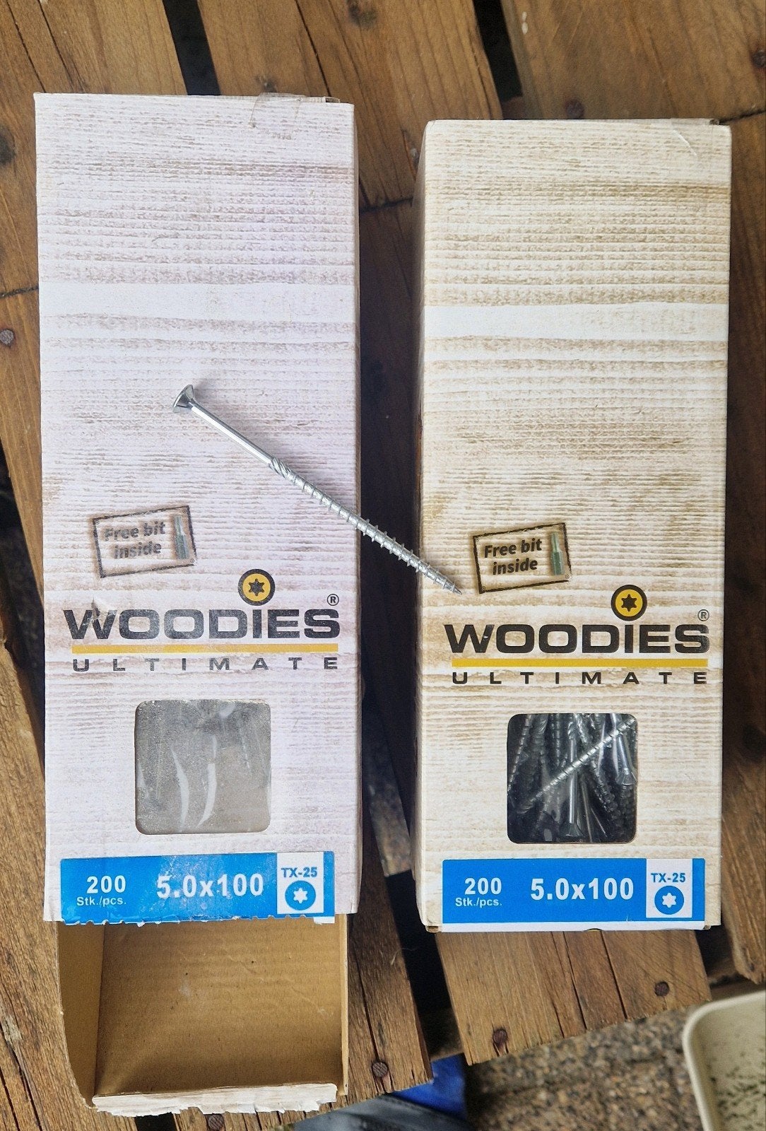 Woodies ultimate 50 x 100 +- 300 stuks, Ophalen, Nieuw, 50 tot 100 mm, Schroeven
