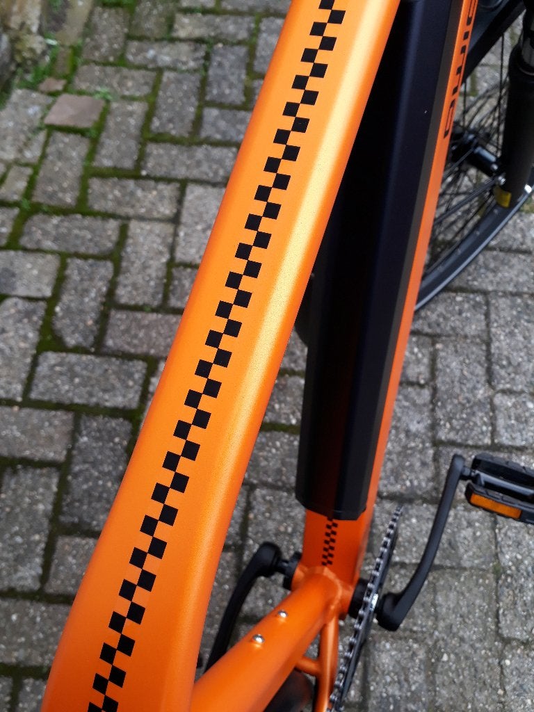 Racing Stripe 12mm x 720mm Sticker (Zwart/ Blanco, Ophalen of Verzenden, Nieuw