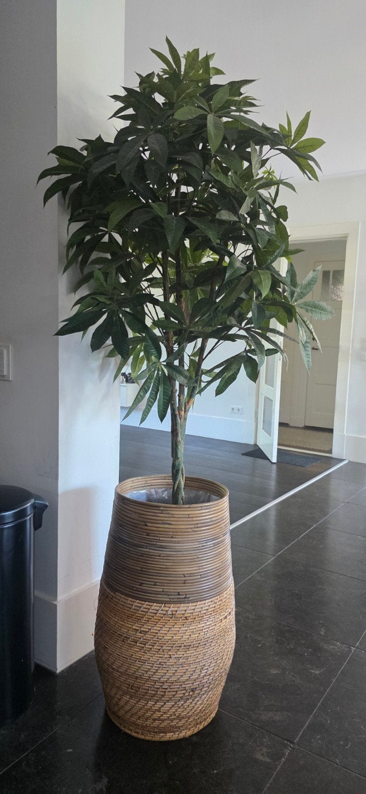 2x Kunstbomen in manden voor 250eur, Ophalen, Onderhoudsvrij, Kunstplant, Kunststof