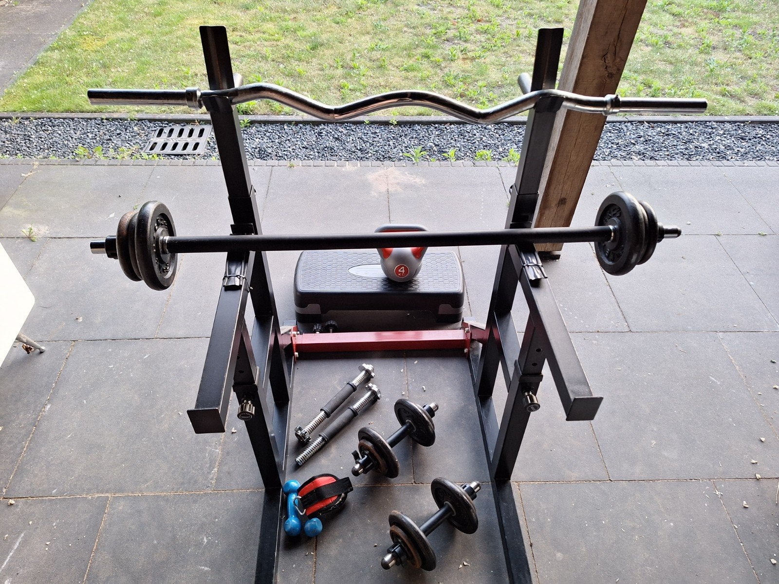 Complete Fitness Set: Halters, Stangen en Meer, Ophalen of Verzenden, Gebruikt, Benen, Dumbbell