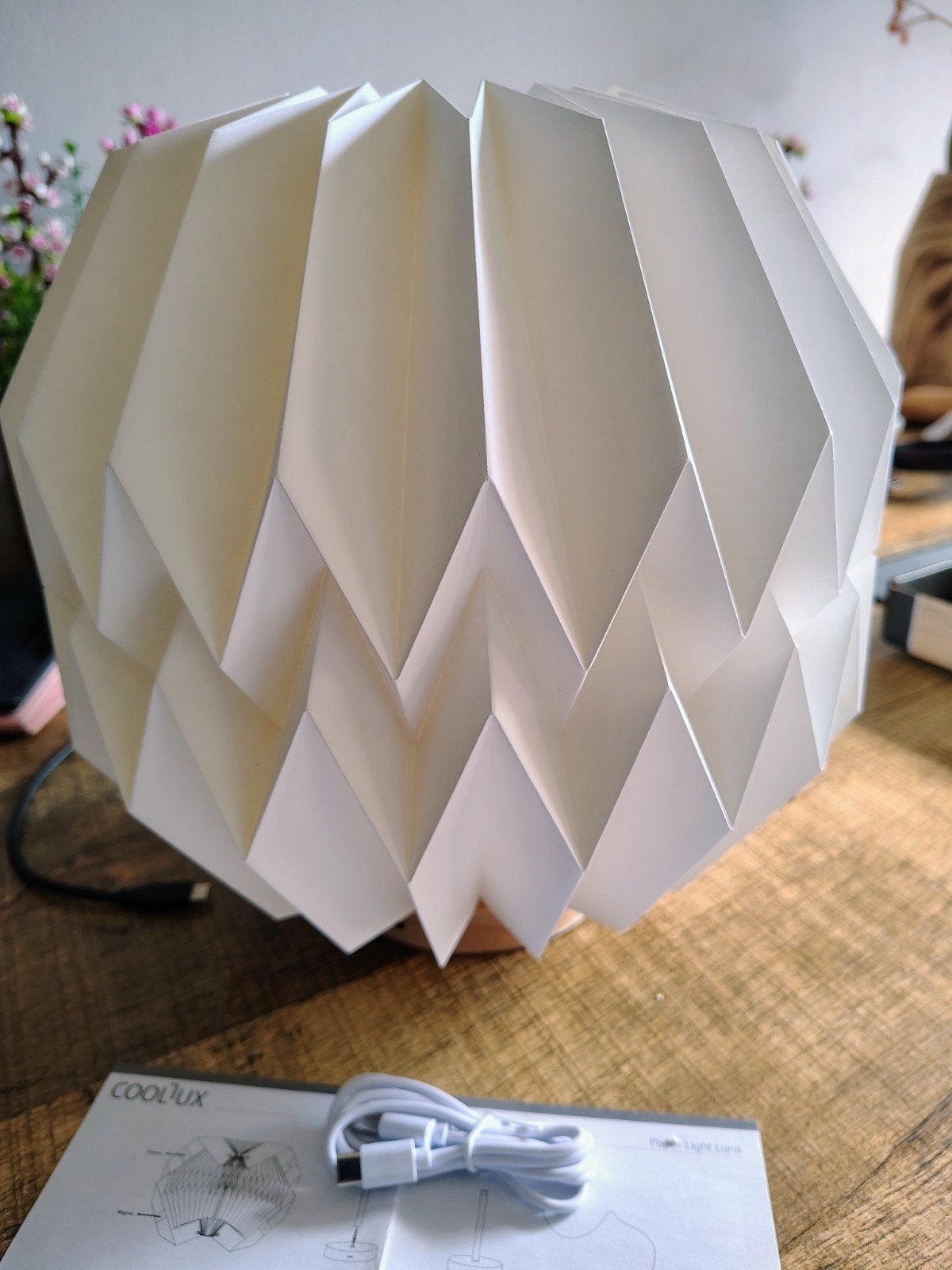 Coolux USB Vouw Lamp - Paper Light Luna, Nieuw, Ophalen of Verzenden, Overige materialen, Minder dan 50 cm