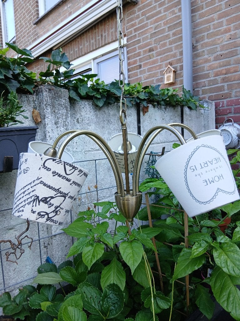 Hanglamp, Huis en Inrichting, Lampen | Hanglampen, Ophalen of Verzenden, Gebruikt, Metaal, E14 (klein)