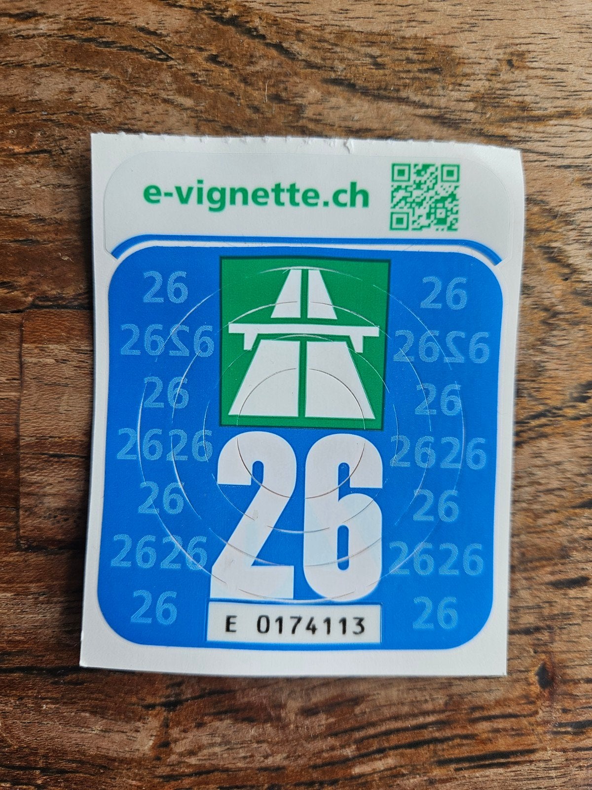 Autovignet Zwitserland 2026, Eén persoon