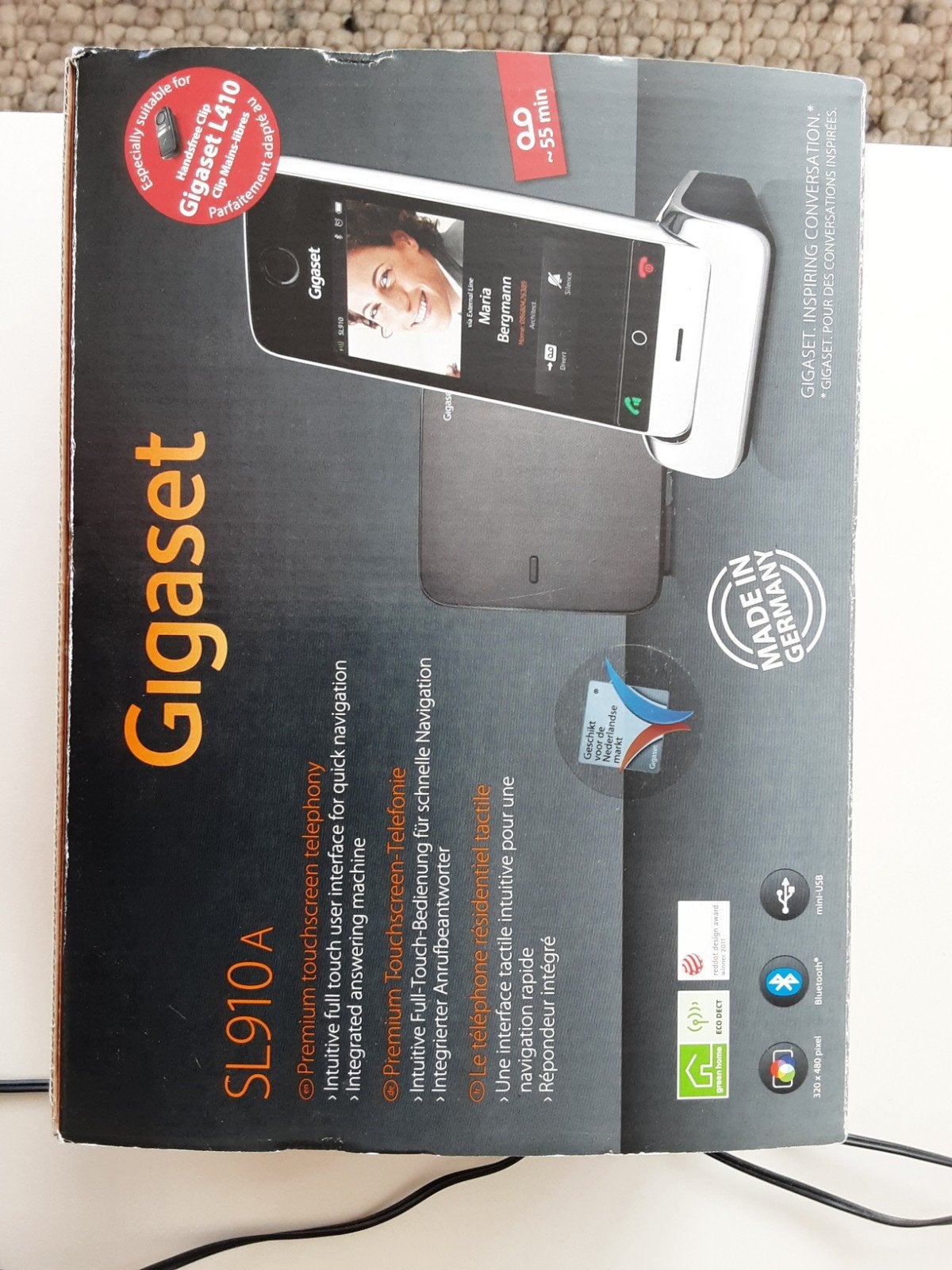 Gigaset SL910A Draadloze Telefoon met Twee Handsets, Ophalen, Zo goed als nieuw, 2 handsets, Stralingsarm