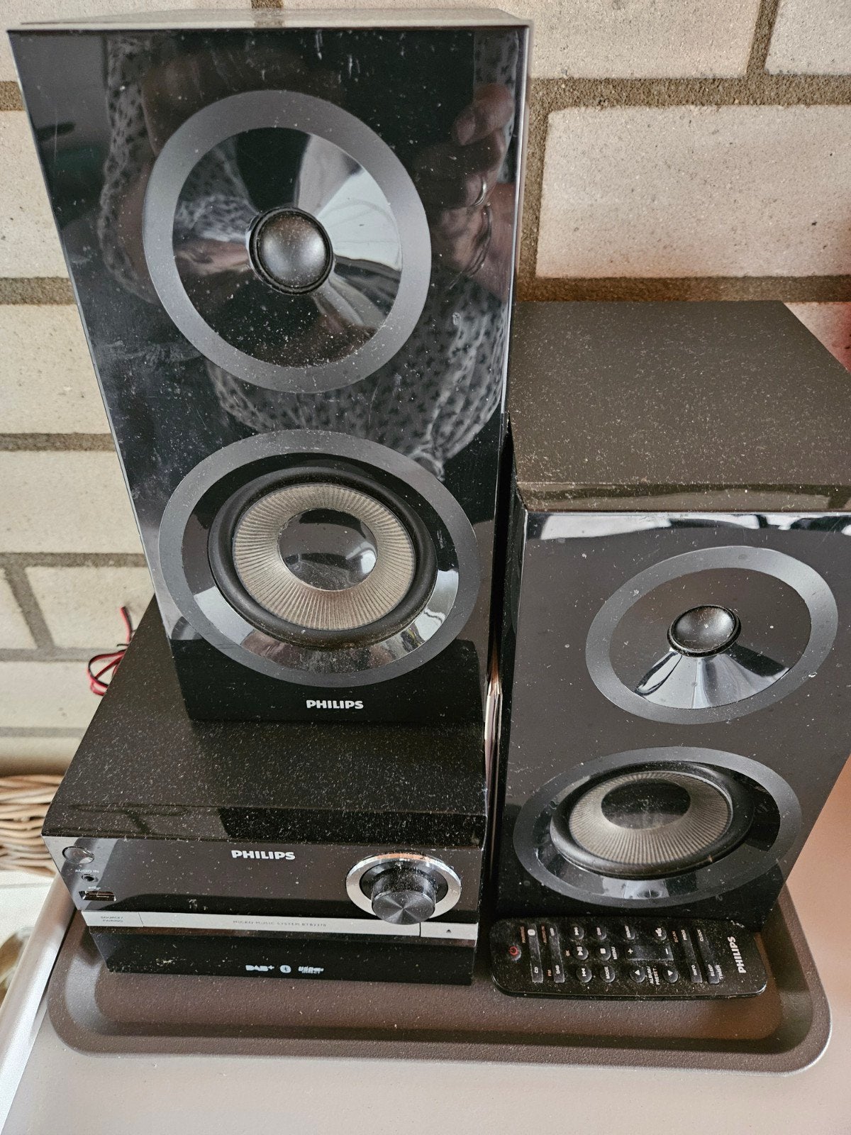 Philips Radio CD-speler met 2 boxen en afstandsbediening, Audio, Tv en Foto, Ophalen, Gebruikt, Cd-speler, Philips