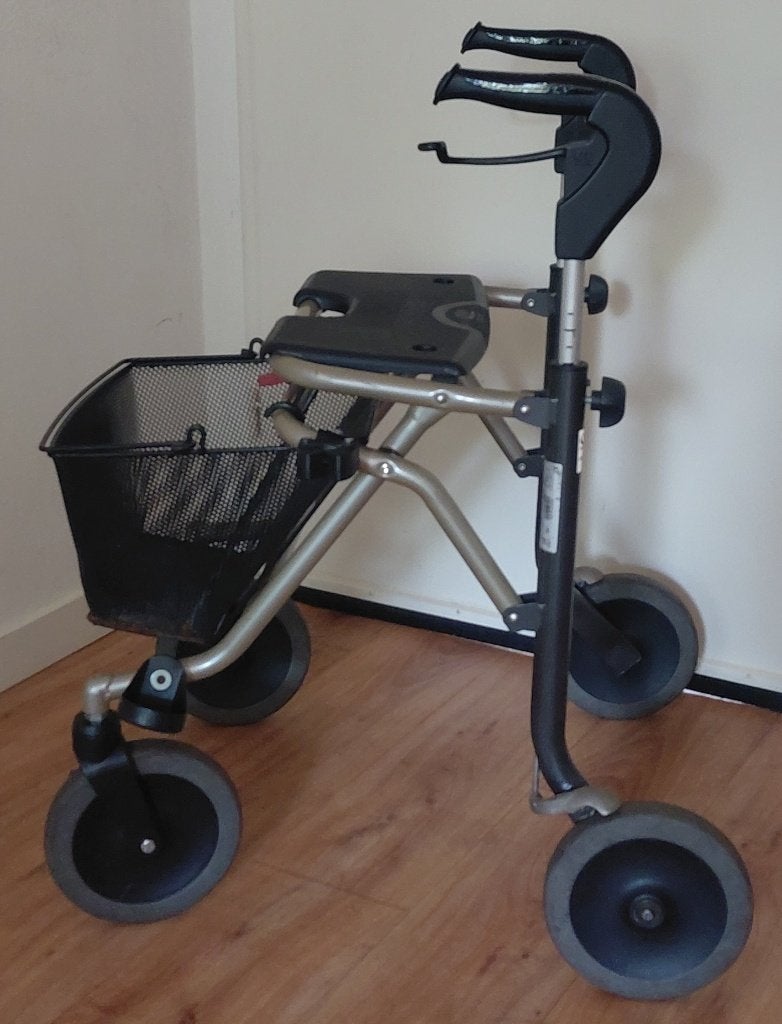 Rollator Dolomite Melody L + afneembare stevige Mand, Ophalen, Opvouwbaar, Zo goed als nieuw