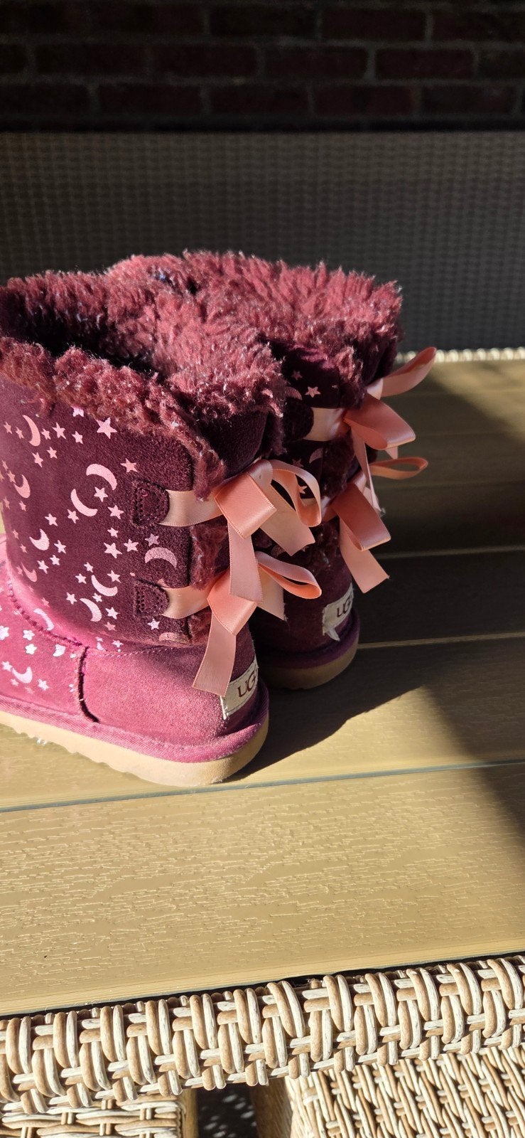 uggs maantjes en sterretjes paars, Meisje, Ophalen of Verzenden, Zo goed als nieuw, Uggs