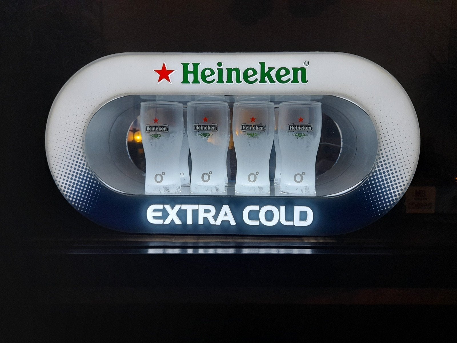 Heineken Extra Cold Lichtbak, Ophalen of Verzenden, Gebruikt, Reclamebord, Plaat of Schild, Heineken