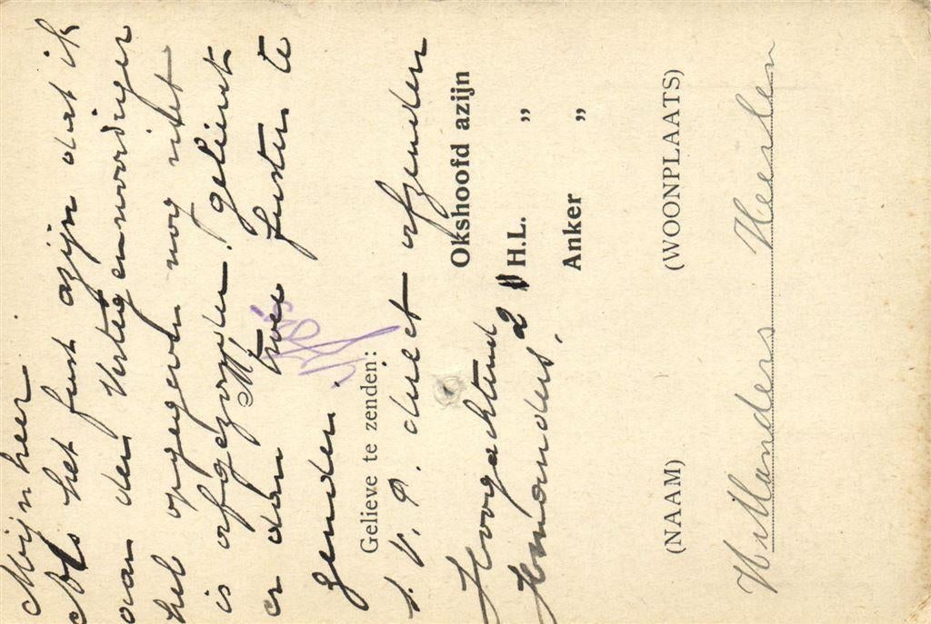 H. Manders, Heerlen - 08.1921 - briefkaart, Ophalen of Verzenden, Briefkaart