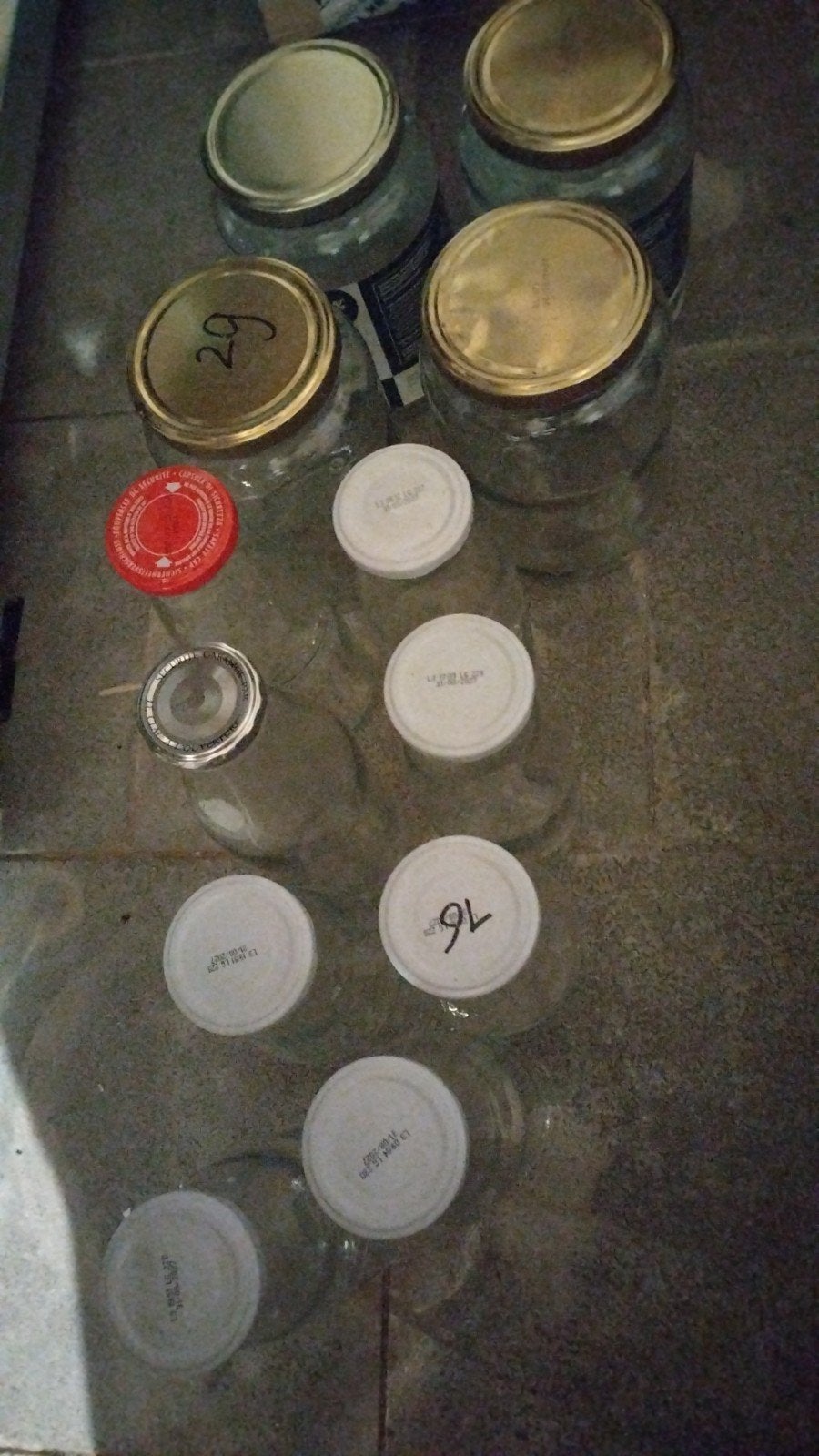 Diverse glazen potten met deksels, Ophalen, Voorraadpot, Meerkleurig, Glas