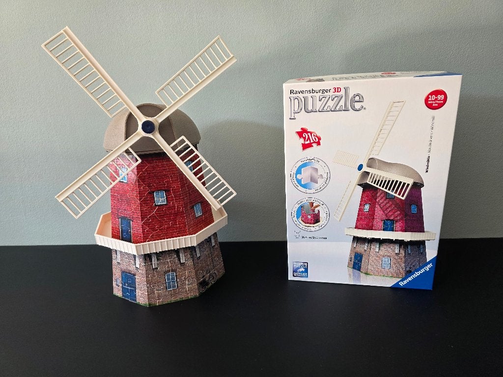 Ravensburgers 3d puzzel (wind)molen, Ophalen of Verzenden, Minder dan 500 stukjes, Zo goed als nieuw, Rubik's of 3D-puzzel