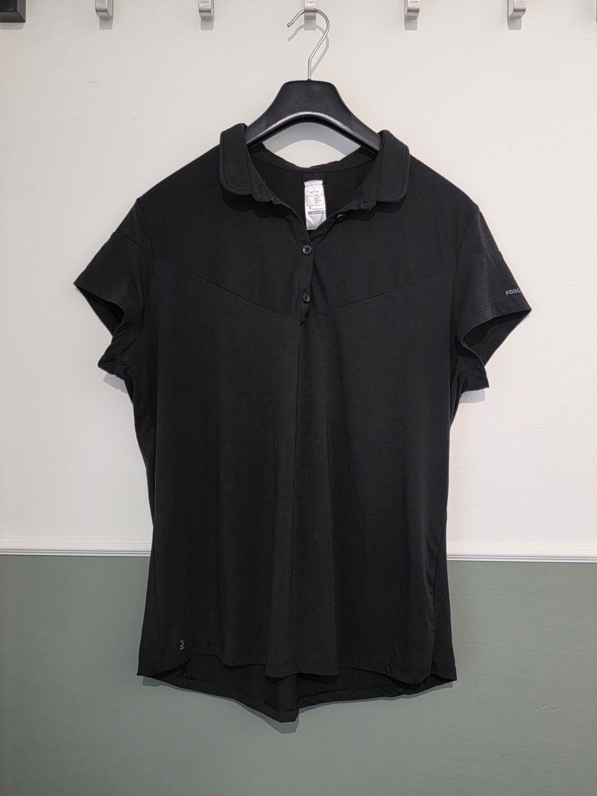 Dames Decathlon Fouganza polo shirt maat XL zwart, Ophalen of Verzenden, Zo goed als nieuw