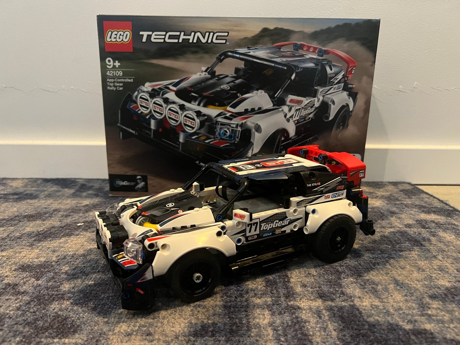 LEGO Technic 42109 App-gestuurde Top Gear Rally Auto, Ophalen of Verzenden, Zo goed als nieuw, Overige merken