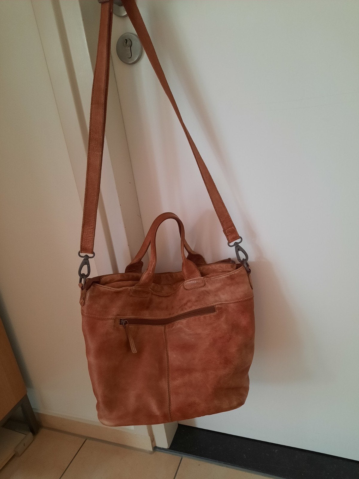 Cognackleurige dames tas van Old West, Ophalen, Bruin, Handtas