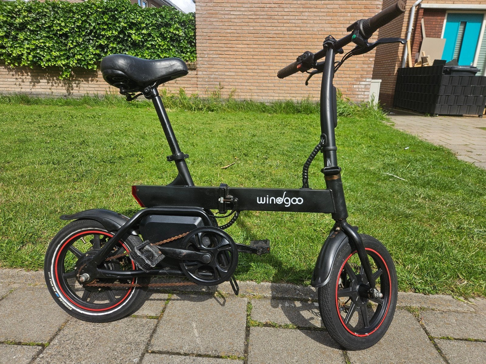 Elektrische vouwfiets - Windgoo, Gebruikt, Heren, 16 tot 18 inch, Versnellingen